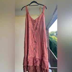 Raya Sun Swing Dress with Animal Print Ruffle